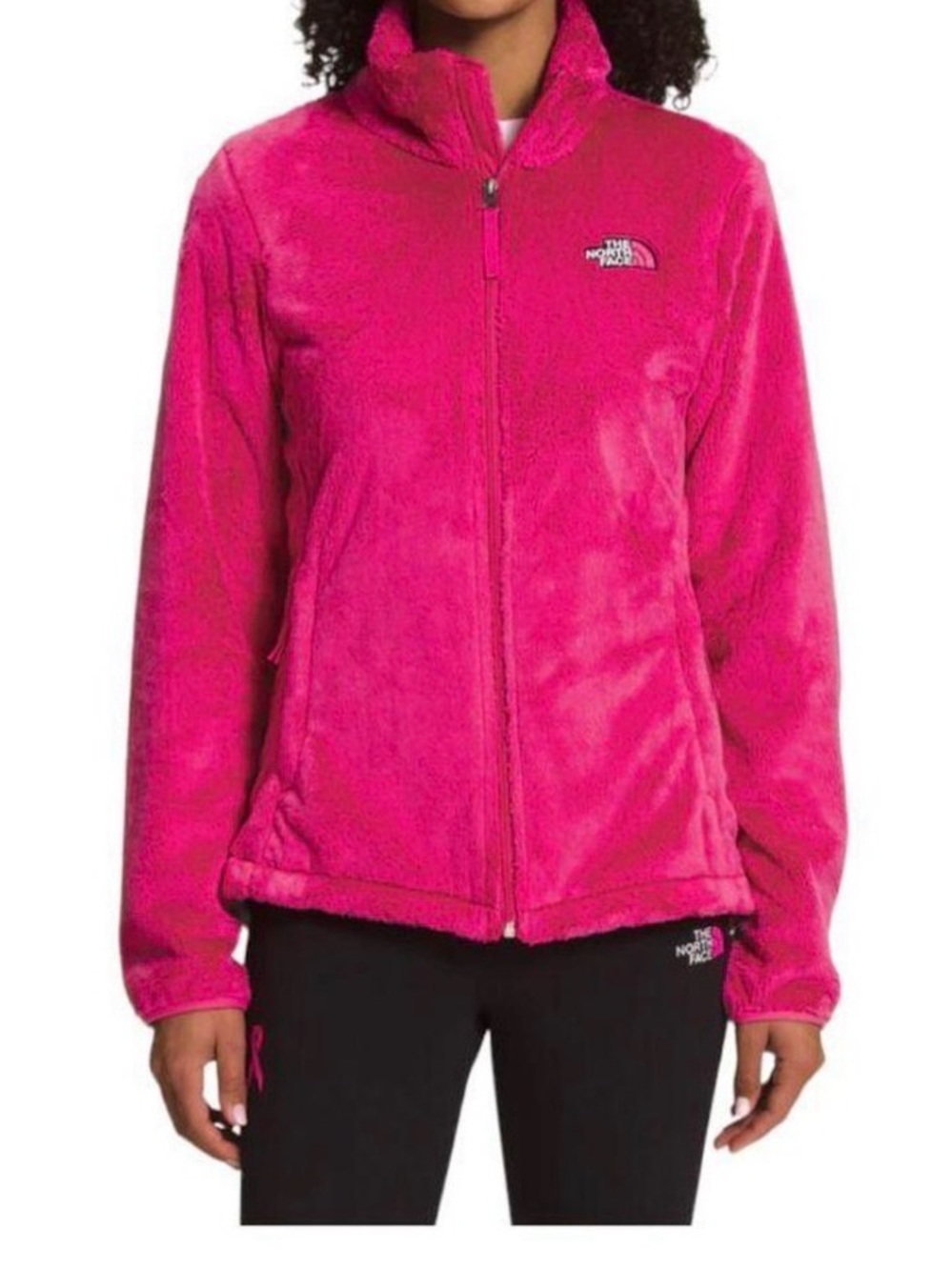 The North Face Kids Bright Pink Plush Zip Jacket size M